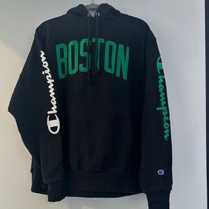 Boston Celtics Black Champion Hoodie Sweatshirt